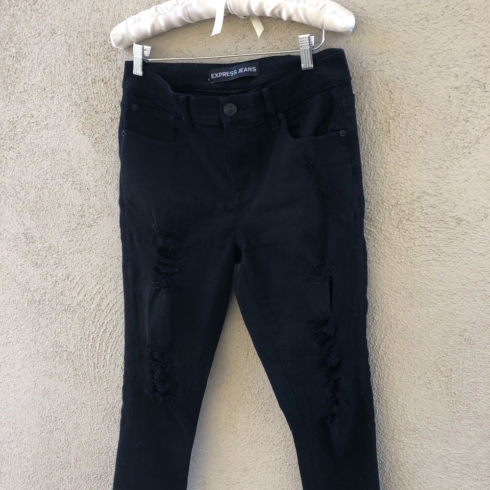 Express black jeans ripped